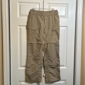 The North Face Size 4 Convertible Hiking Pants to Shorts, Khaki Beige
